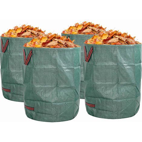 Garden Waste Bags, 4 pcs, Green, 66 x 66 x 83.5 cm, CFW525974 (1/5)