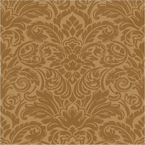 Baroque wallcovering wall Profhome 305454 non-woven wallpaper slightly textured baroque style matt gold 5.22 m2 (56 ft2) (1/5)