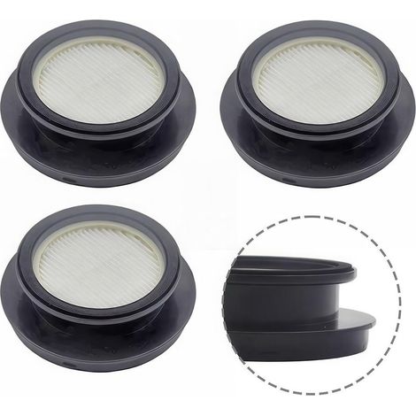 Trois filtres HEPA de rechange pour aspirateurs sans fil SunSare X7A, filtrant les poussières fines. (1/5)