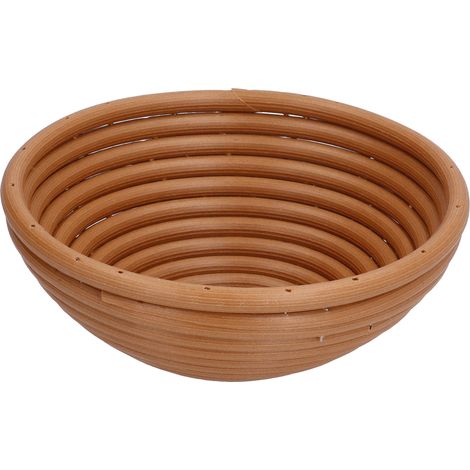 Panier de fermentation à pain lavable, moule de cuisson de forme innovante pour la cuisine et la boulangerie maison, jaune-brun rond 16 x 6 cm