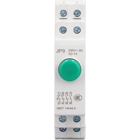 Interrupteur à Bouton-poussoir sur Rail Din 230 V AC 2NO 2NC pour Système de Commande électrique de Contacteur de Démarreur Magnétique – Installation Compacte et Facile (GREEN) (1/5)