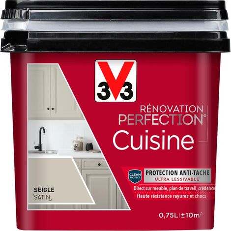 Peinture cuisine Rénovation perfection® V33 Seigle satin 0,75L