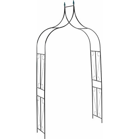 vidaXL Arco da Giardino Verde Scuro 142x37x275 cm in Ferro (1/5)