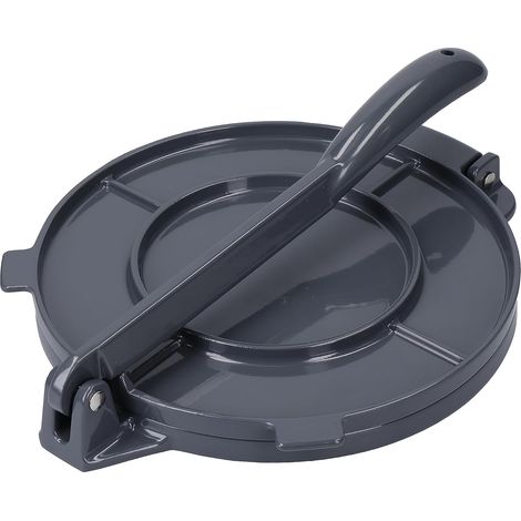 1 - Presse à Tortilla - Accessoire Cuisine Mexicaine - Fabrication Maison Tacos et Galettes - Acier Lourd - Noir - 25x20x9 cm (1/5)