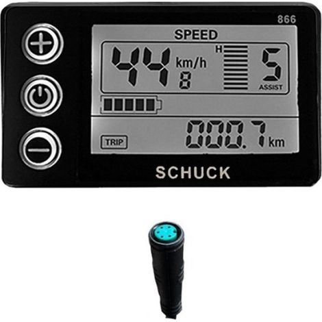 1 Écran LCD pour Vélo Électrique, Compteur de Vitesse et Batterie, Compatible BBS01 BBS02, Panneau de Commande Étanche (1/5)