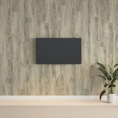 Paneles de pared con aspecto de madera PVC gris 2,06 m² (1/5)