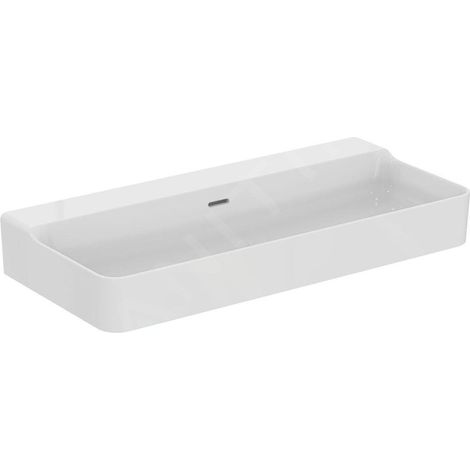 Ideal Standard Conca Ceram - Lavabo 1000x450 mm, avec trop-plein, sans trou pour robinet, blanc T379901 (1/5)