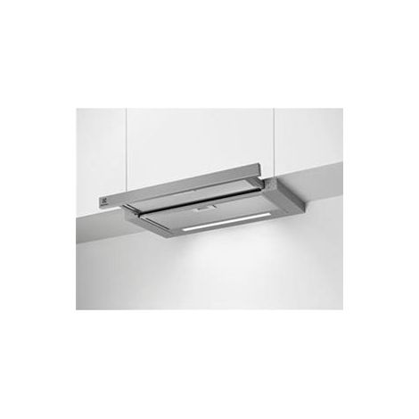 Electrolux – Hotte tiroir escamotable 600 m³/h – 3 vitesses – Classe A – Niveau sonore 68 dB – Largeur 598 mm – Profondeur 300 mm
