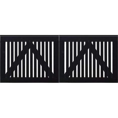 Plus Doppeltor Sendai 200 x 80 cm RAL 9005 Schwarz