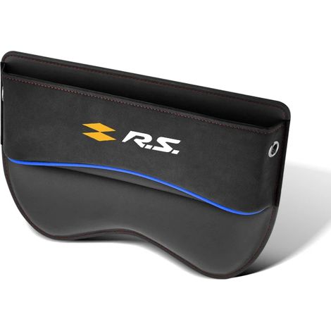 (Pour noir) Organisateur d'espace entre les sièges auto, sac latéral avec ouverture pour câble de chargement, compatible Renault RS, boîte de rangement universelle pour siège auto, accessoires auto (1/5)