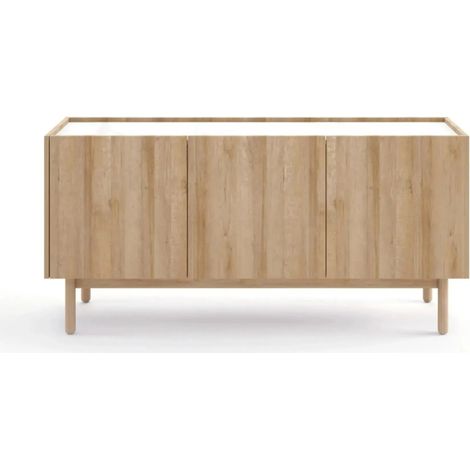 GABIN - Buffet en bois 140cm - Beige