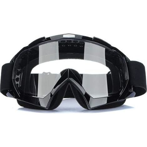 Anti-UV Brouillard, Lunettes Transparent Clair pour Moto Cross Goggle-Noir (1/5)