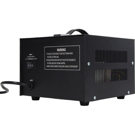 Aufwärts-/Abwärtstransformator, Gehäuse aus Eisen, ABS und reinem Kupfer, 2000 W, Hochleistungs-Spannungswandler 110–120 V / 220–240 V, EU-Stecker (1/5)