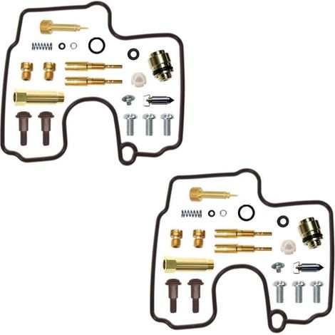 Kit de réparation de carburateur pour moto V-Raptor 650 bicylindre en V  Kit de base  Pour V-Raptor 650  bicylindre en V  gicleurs en laiton  joints en nitrile  pièces en POM  résistant à l'essence  q (1/2)