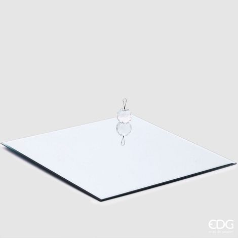EDG Enzo De Gasperi Base Specchio Quadrata 40 x 40 Cm Silver Vetro