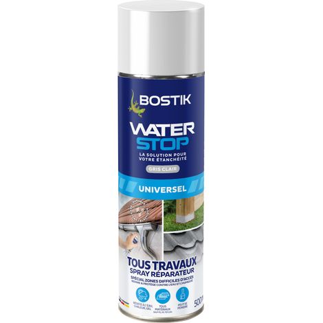 Bostik – Membrane d'étanchéité spray 500 ml – Étanchéité immédiate sur supports humides – Élasticité jusqu'à 400% – Peinturable après séchage