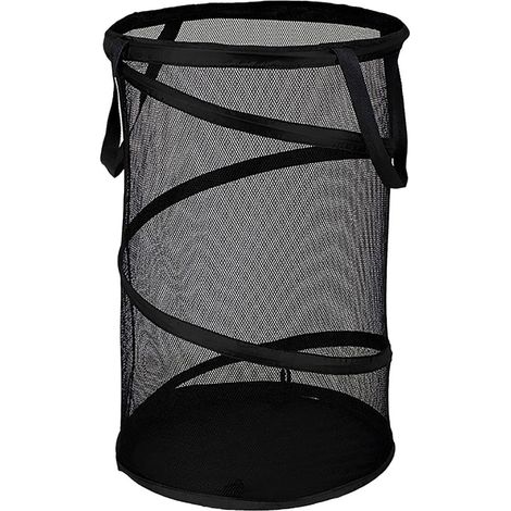 Panier à linge pliable noir (1 pièce) (1/5)