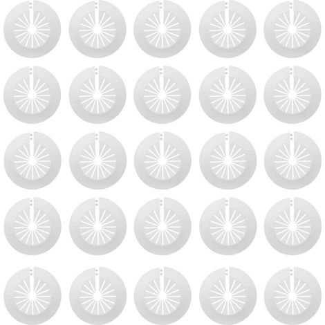 30 Pcs Radiateurs De Tuyau En Plastique Cache Tuyau Radiateur Rosaces Simples Rosace Radiateur Cache Tuyau Manchons De Tuyaux Pour Les Tuyaux De 14-29 Mm(Blanc) (1/5)