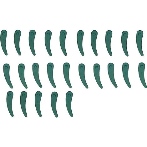 25 lames de tondeuse à gazon de 83 mm pour tondeuse domestique, en plastique vert dentelé, compatibles avec les tondeuses Boshi Lawn. (1/4)