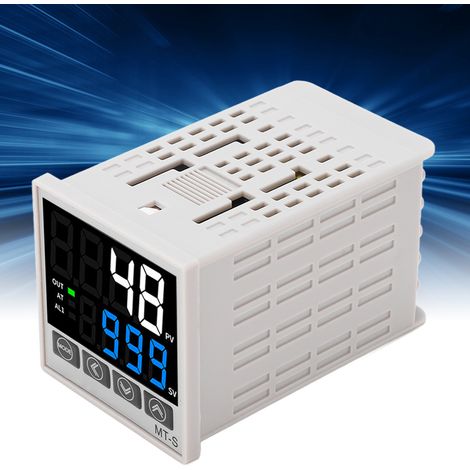Régulateur de température intelligent PID à affichage numérique AC100-240V, avec régulation automatique, relais d'entrée de type KJE et sortie statique, 48 x 48 mm (1/5)