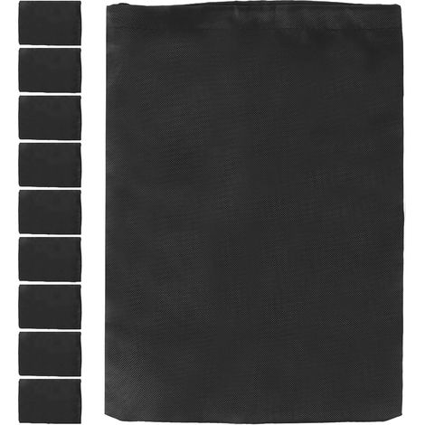 Sac de Transport Noir avec Cordon de Serrage, Pochette de Rangement en Polyester 5,9 X 7,9 Pouces, Paquet de 10 pour Corde à Sauter, Organisation de Petits Objets, Salle de Sport, Voyage (1/5)