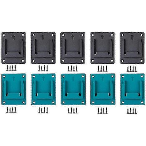 Lot de 10 supports de rangement muraux compatibles avec les batteries Makita 18 V - Édition B (en stock) (1/4)