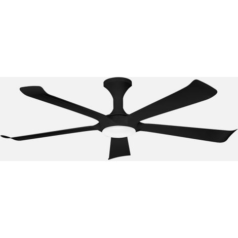 Ventilador Dc Vinaros 18w Negro 5aspas 6vel 144d 2250lm 3000-4500-6500k Remoto+memoria+temporizador