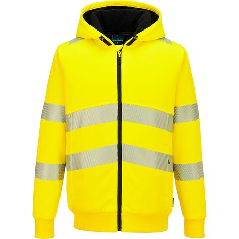 Felpa con cappuccio invernale imbottita Pw3 - Taglia 4xl - Giallo - Portwest