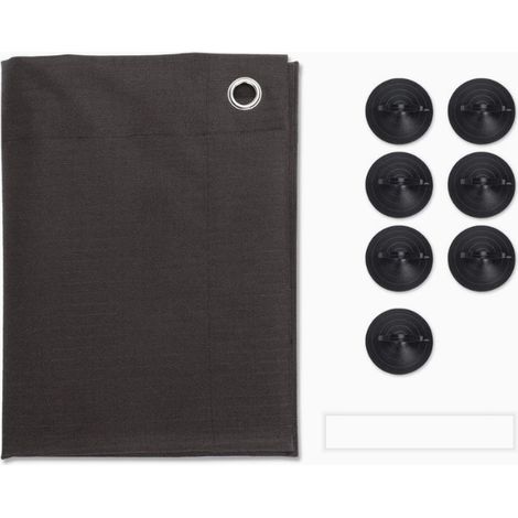 Cortinas opacas con ventosas, protección UV, aptas para dormitorios y claraboyas. Dimensiones: 60cm x 93cm, estilo veraniego (marrón, 1 pieza). (1/5)