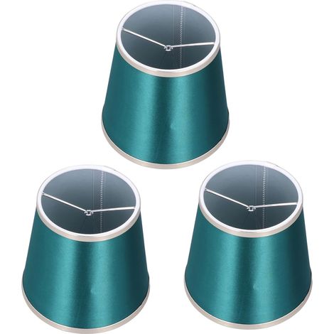 Lot de 3 abat-jour cylindriques en tissu à clipser pour lampes de table et lustres, 15 x 14 x 11 cm (1/5)
