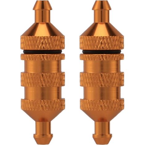 Deux filtres à carburant de rechange pour voitures télécommandées à l'échelle 1/8 et 1/10 (à nitro), compatibles avec HSP 02156 94122 94188, jaunes. (1/5)