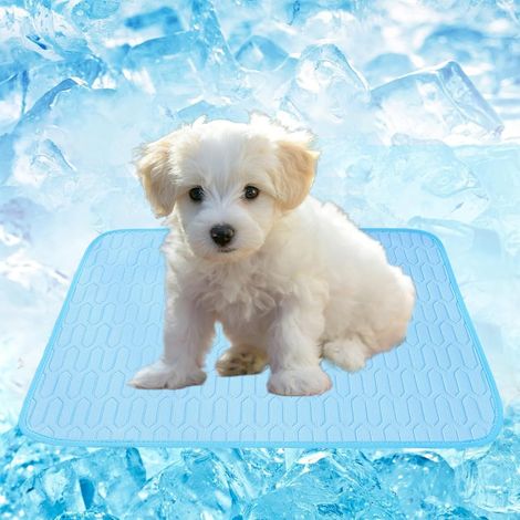 Tapis de refroidissement pour chien, tapis rafraîchissant en soie glacée pour l'été, lit rafraîchissant pour chat et extérieur pour intérieur et extérieur, niches, caisses, 5062cm (1/5)