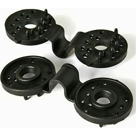 UlisemLot de 10 œillets à Clipser Noirs - Idéal pour Le Montage de Votre Jardin, terrasse et Balcon - Protection Contre Le Vent et Votre Brise-Vue (1/4)