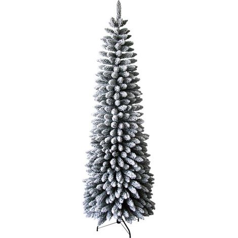 DIMITRI SLIM XONE Albero di natale 180cm INNEVATO - apertura ad ombrello - Realizzato in PVC e PE REAL TOUCH (1/5)