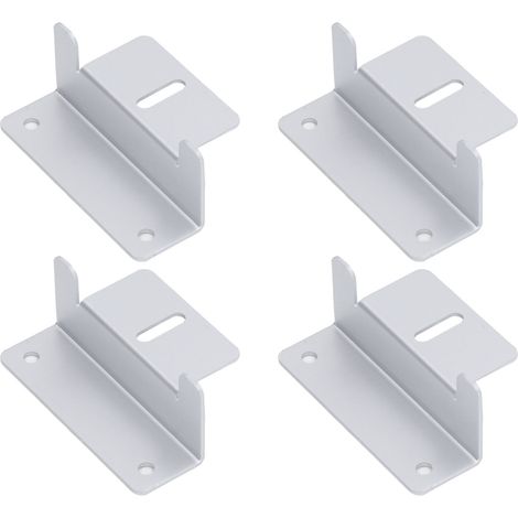 Kit de fixation 4 supports en Z pour panneau solaire, alliage d'aluminium, pour camping-car, bateau, mur, toit, installation hors réseau (1/5)