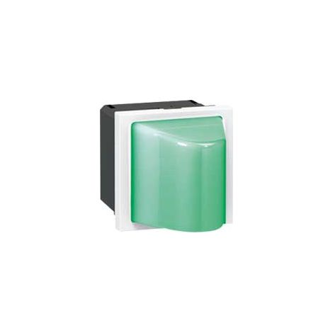 Legrand – Hublot Mosaic 2 modules 12V à 24V – Voyant vert 0,6W – Installation encastrée ou saillie – Pour signalisation en milieu hospitalier