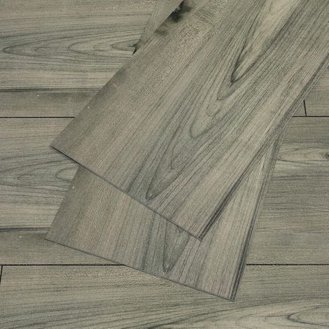 Dalle PVC Adhésive Imitation Bois - Carrelage Sol Cuisine et Salle de Bain - Vinyle Bois Stickers - 0.6mm 90cm×15cm 36 Pièces (1/5)