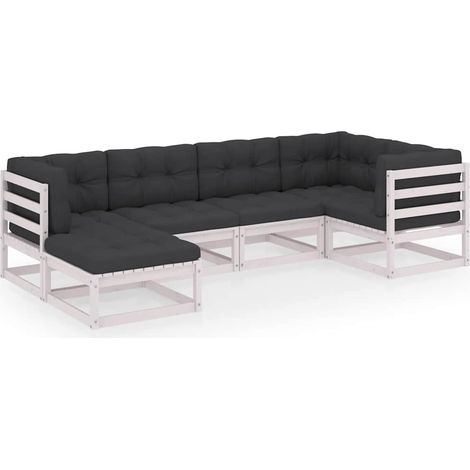 Maison Exclusive - Juego de muebles de jardín 6 pzas y cojines ma (1/5)