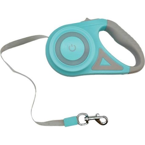 Hundeleine mit 3 Meter langer, einziehbarer LED-Taschenlampe, nachts beleuchtet, rutschfestem Griff, Zubehör für nächtliche Spaziergänge im Freien, A (1/5)