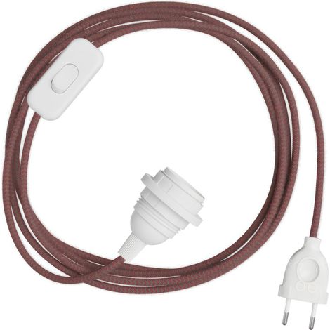 Creative Cables - Kit de câblage pour abat-jour SnakeBis en zigzag avec douille et câble textile en zigzag