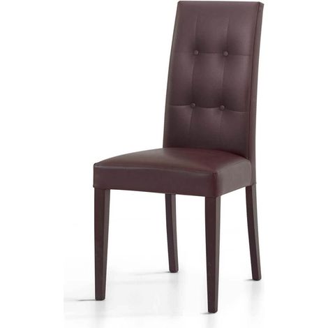 JACQUELYN - sedia moderna ecopelle con 4 bottoni