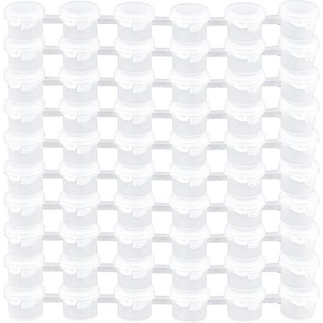 10 bandes de peinture, 60 pots de peinture vides, gobelets de peinture blanche, contenants de peinture pour bandes de peinture, matériel de bricolage pour les cours (1/4)