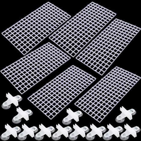 6 pcs Grille Aquarium, Diviseur d’Aquarium en Plastique, Aquarium Séparateur pour Réservoir de Poisson, pour Aquarium pour Séparer les Poissons et Garder Différents Poissons du Combat (1/5)