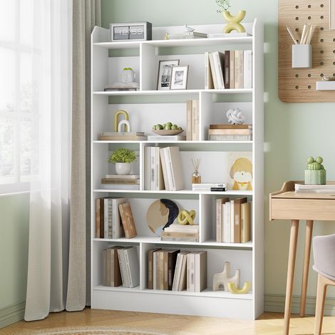 Bibliothèque, Étagère à 6 Niveaux, Meuble de Rangement Livres (1/5)