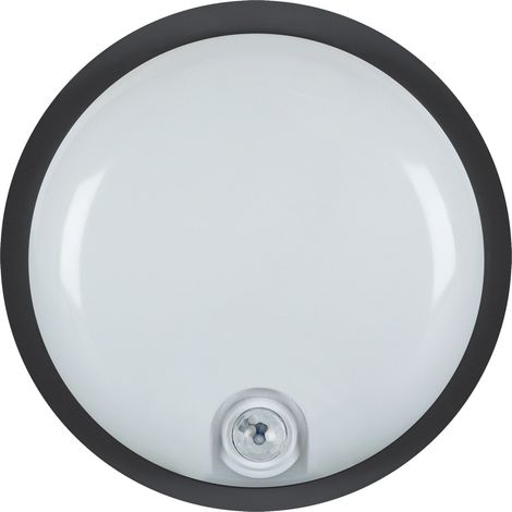 Plafonnier LED étanche rond avec détecteur de mouvement noir 20 W ELIAS Struhm (1/3)