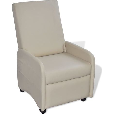 Poltrona Reclinabile Crema in Similpelle vidaXL (1/5)