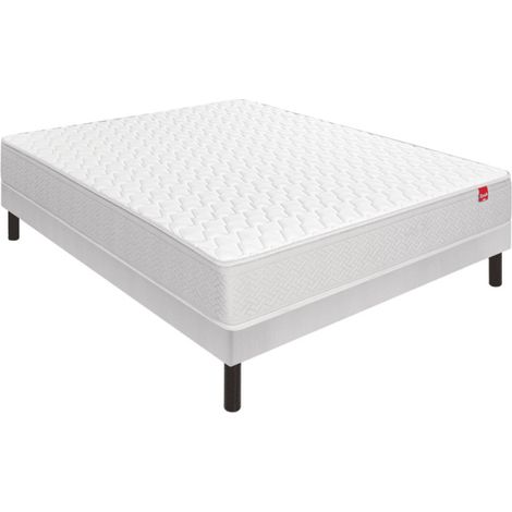 Ensemble Epeda DÉPAYSANT + Sommier Escale confort ferme+ Pieds 70x190 Ressorts