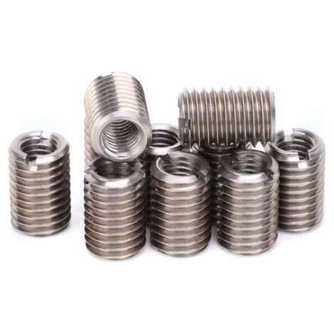 Manchon de réparation pour écrou adaptateur, 10 inserts filetés, acier inoxydable, filetage intérieur M8 et filetage extérieur M12 (1/3)