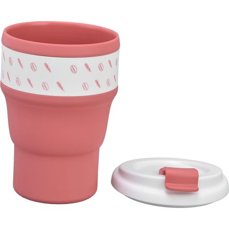 Faltbarer Silikon-Reisebecher 550 ml, wiederverwendbarer Kaffeebecher mit praktischem Deckel (1/5)