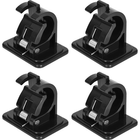 Lot de 4 supports adhésifs pour tringle à rideau, crochets muraux pour barre de douche et rideaux de salle de bain (1/5)